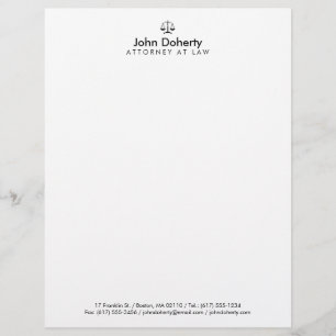 Scales of Justice Professional Letterhead