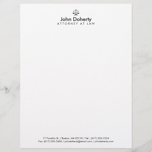 Scales of Justice  Professional Letterhead