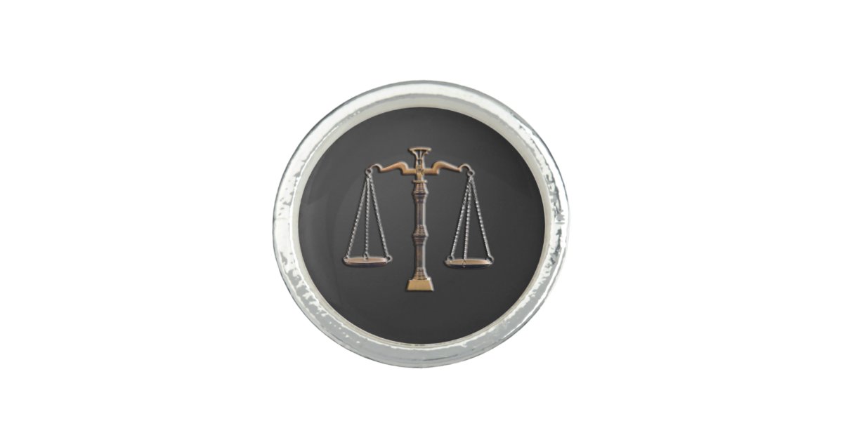 Scales of Justice Ring Zazzle