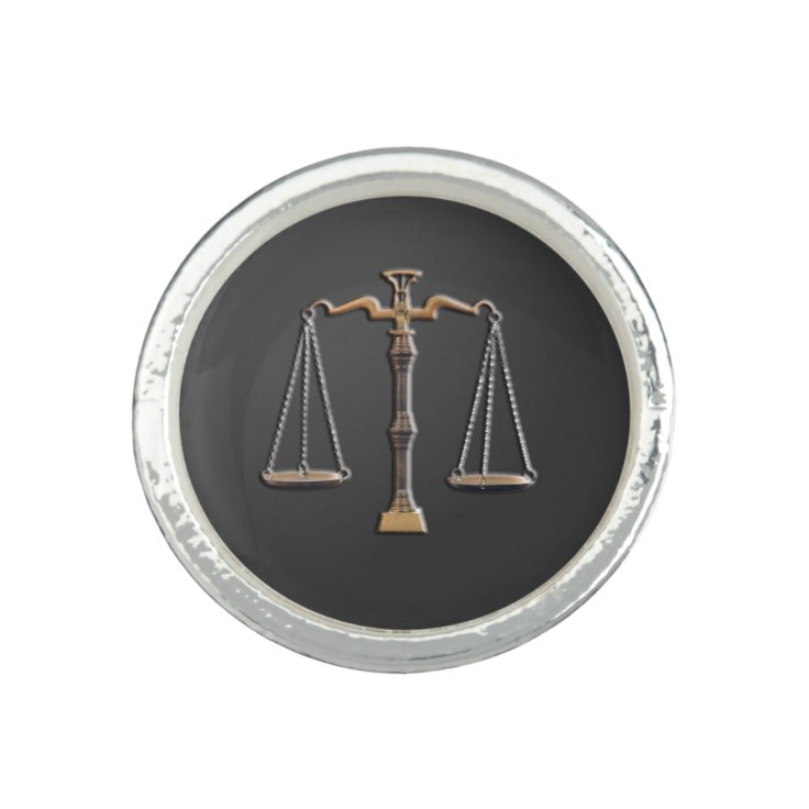 Scales of Justice Ring Zazzle