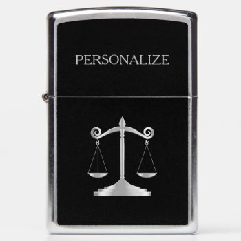 Scales Of  Justice - Silver Personalized Zippo Lighter by DesignsbyDonnaSiggy at Zazzle
