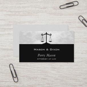 Scales of Justice Smokey Business Card