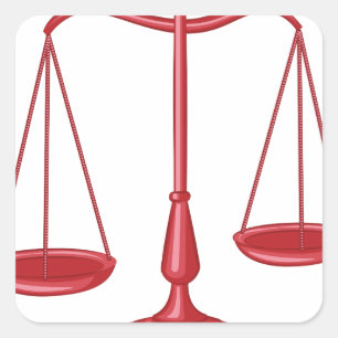 Scales Of Justice Square Sticker