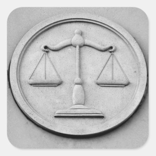Scales of Justice Square Sticker