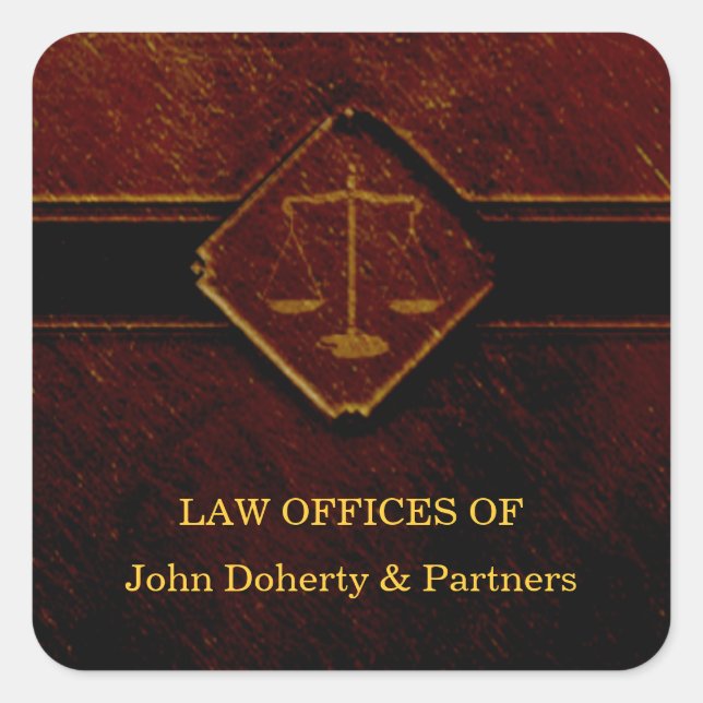 Scales of Justice Square Sticker (Front)