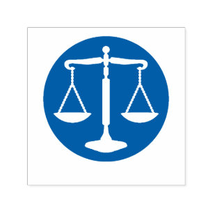 Scales of Justice Symbol   Law Office Self-inking Stamp