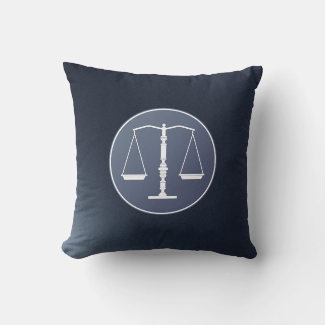 Scales of Justice Throw Pillow (Front)