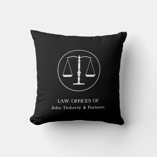 Scales of Justice Throw Pillow (Front)