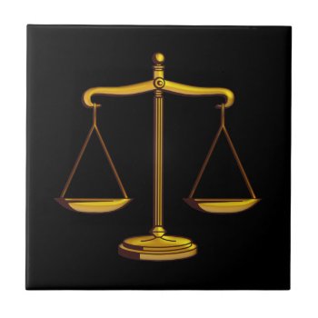 Scales Of Justice - Tile by wierka at Zazzle