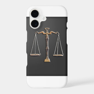 Scales of Justice - Vintage, Black and White iPhone 17 Case