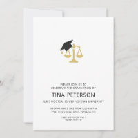 Scales of Justice With Cap Law School Graduation