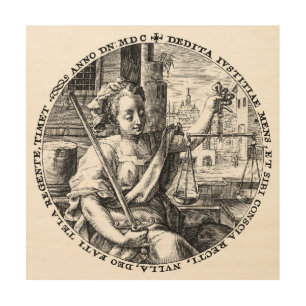 Scales of Justice Wood Wall Art