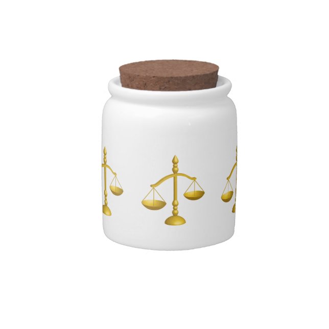 SCALES OF LAW AND JUSTICE CANDY JAR (Front)