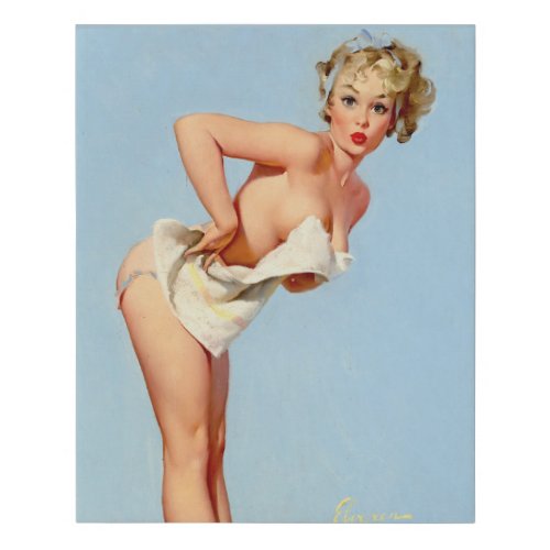 Scales Pin Up Poster Faux Canvas Print