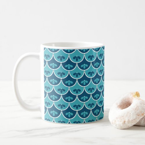 Scallop Floral Custom Colors Coffee Mug