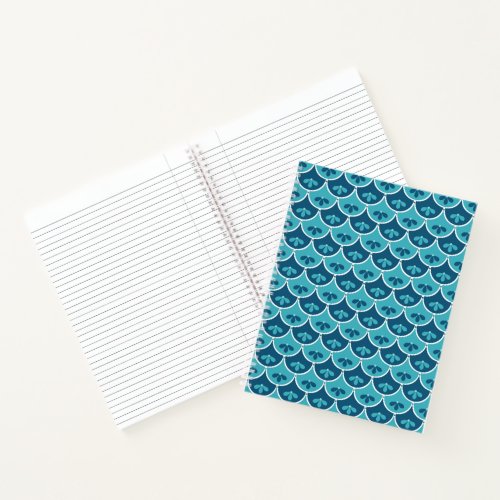 Scallop Floral Pattern Custom Colors Notebook