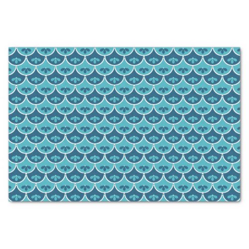 Scallop Floral Pattern Custom Colors Tissue Paper