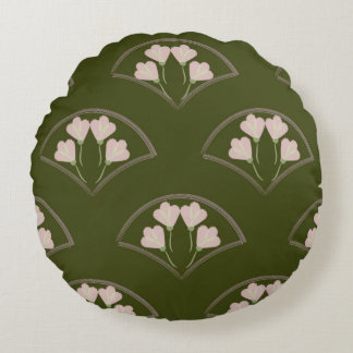 "Scallop Garden" Round Pillow