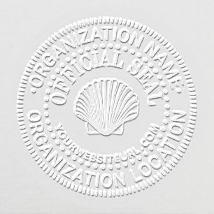 Scallop Generic Custom Official Seal Name Loc URL Embosser
