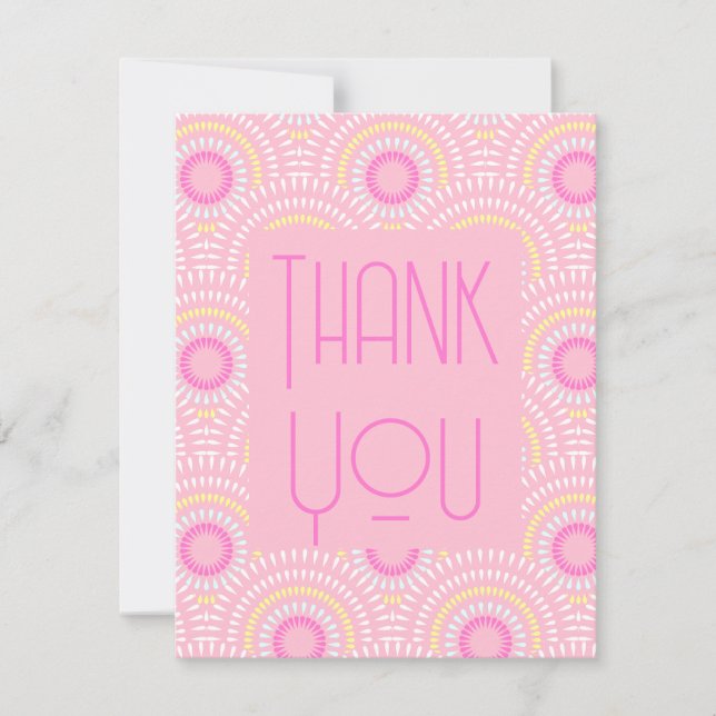 Scallop Japanese Pink Note Card (Front)