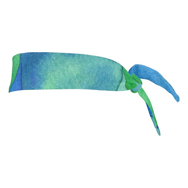 Scallop Pattern Blue Green Turquoise Headband (Rotate 90)