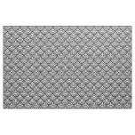 Scallop Scale Pattern Black and White Fabric