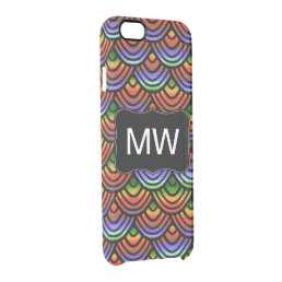 Scallop Scale Pattern Tropical Monogram Clear iPhone 6/6S Case