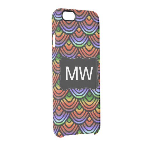 Scallop Scale Pattern Tropical Monogram Clear iPhone 66S Case