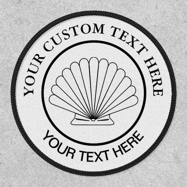 Scallop Seashell Custom Logo Patch (Front)