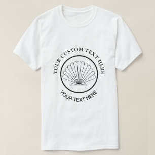 Scallop Seashell Custom Logo T-Shirt