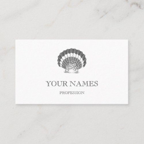 SCALLOP SEASHELL SEA AND OCEAN BUSINESS CARD
