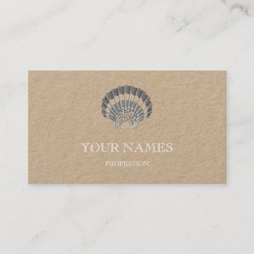 SCALLOP SEASHELL SEA AND OCEAN BUSINESS CARD