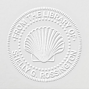 Scallop Shell #3 NT Library Book Name Embosser
