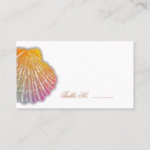 Scallop Shell Art Escort Table Seating Cards