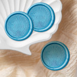 Scallop Shell Beach Monogram Coastal Wedding  Wax Seal Sticker<br><div class="desc">Save time without sacrificing elegance,  with these premade real wax coastal chic beach wedding seals,  featuring the monogram initials of the bride and groom inside a scallop shell.</div>