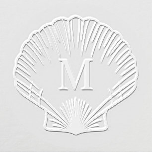 Scallop Shell Beach Monogram Initial Embosser