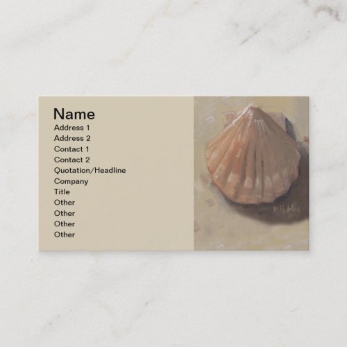 Scallop Shell Beach Seashell Business Card