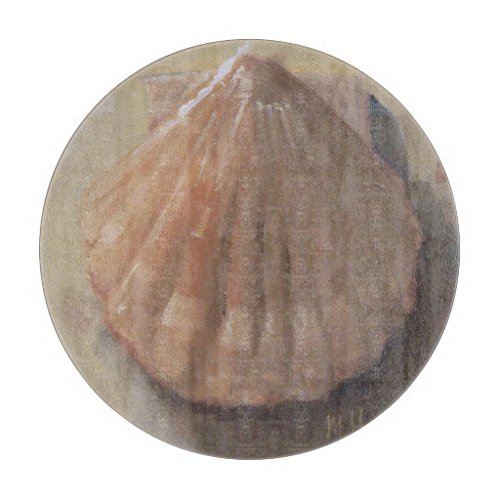 Scallop Shell Beach Seashell Cutting Board