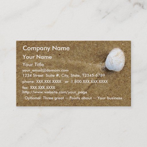 Customizable Scallop Shell - business card template