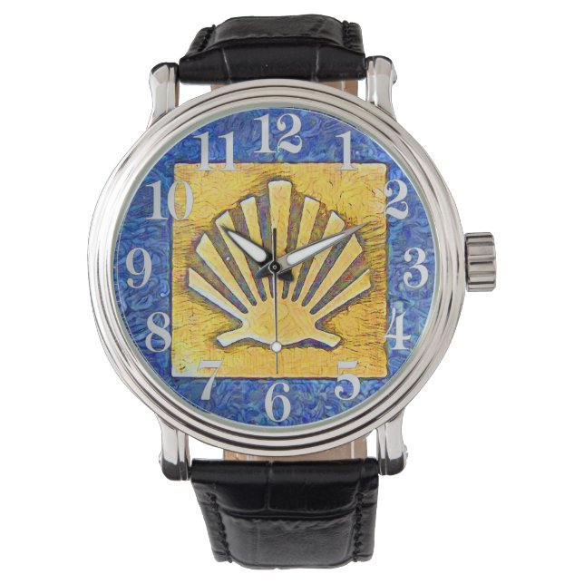 Scallop Shell Camino de Santiago Watch (Front)