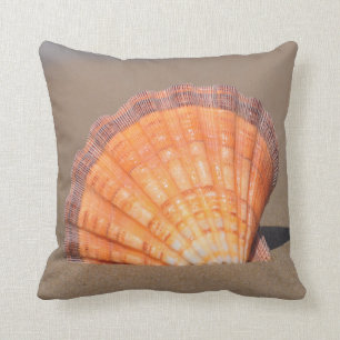 Scallop Shell Crete, Greece Throw Pillow