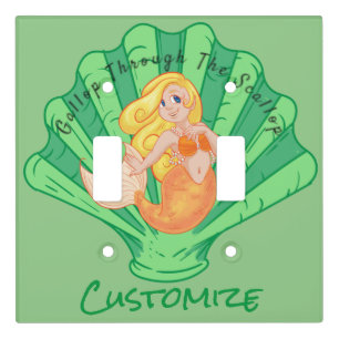 Scallop Shell Mermaid Thunder_Cove  Light Switch C