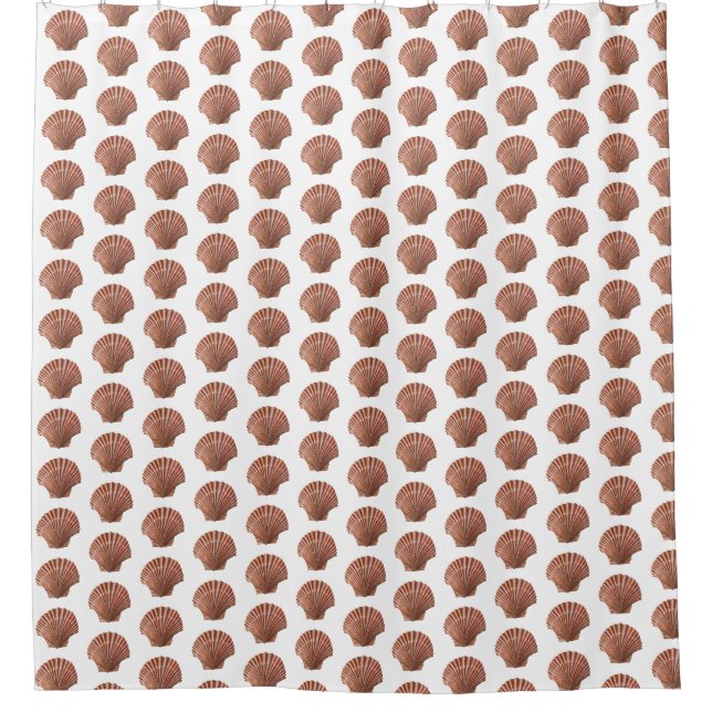 Scallop Shell Shower Curtain (Front)