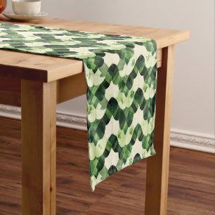 Scallop Watercolor Clover Short Table Runner