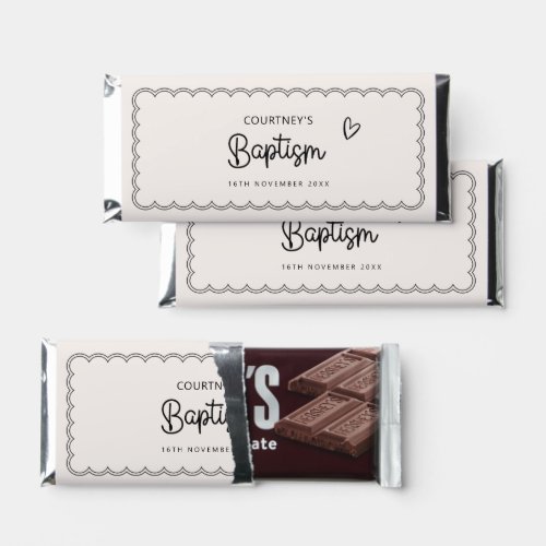 Scalloped border Baby Shower Thank You Hershey Bar