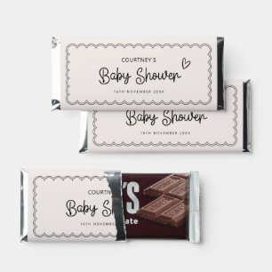 Scalloped border Baby Shower Thank You Hershey Bar