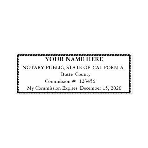 Scalloped Border Notary Public Seal Stamp