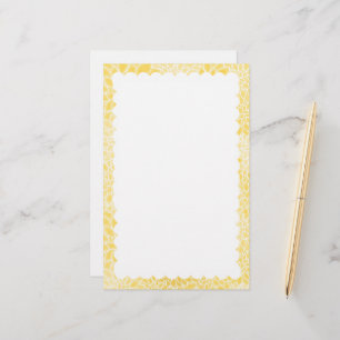 scalloped border stationery