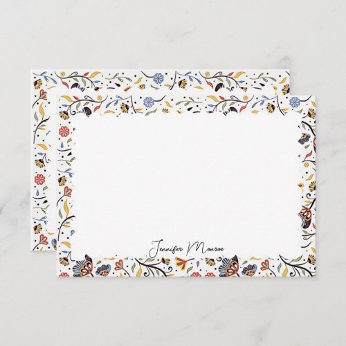 scalloped border stationery note card