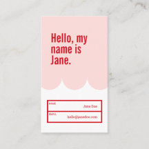 Scalloped Bright and Bold Customized Business Card